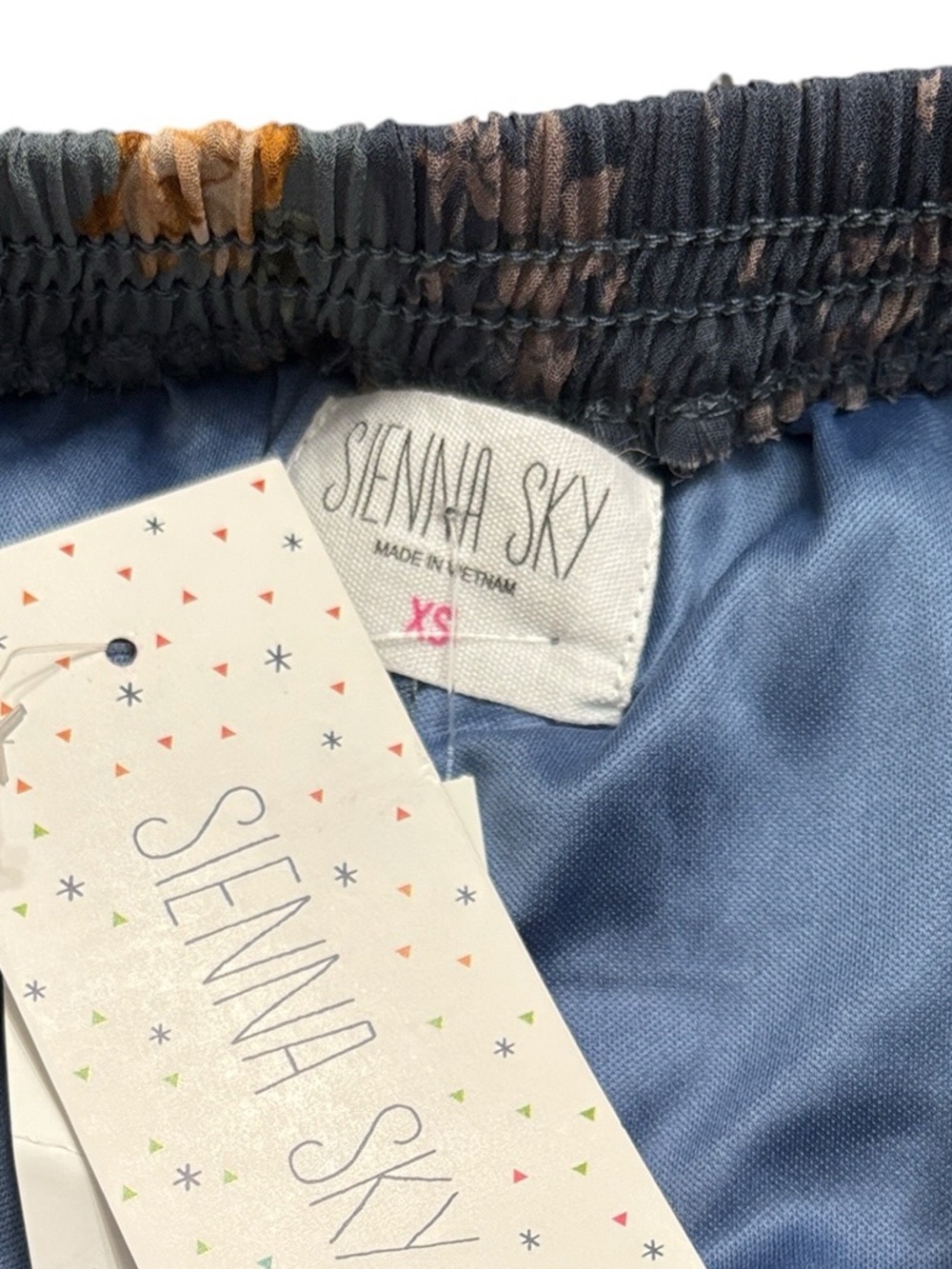 Sienna Sky Blue and Cream Floral Skirt